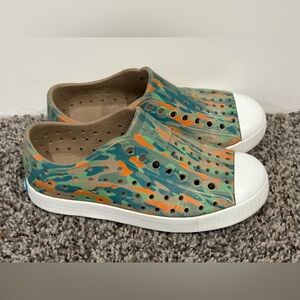 Native Waterproof Slip On Sneakers Tie Dye Size 11c